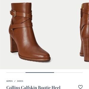 Ralph Lauren Brown Heeled Booties